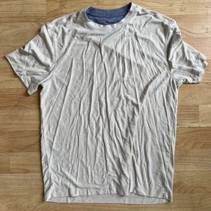 Van Heusen Double Off-White Crewneck Tee (Medium)